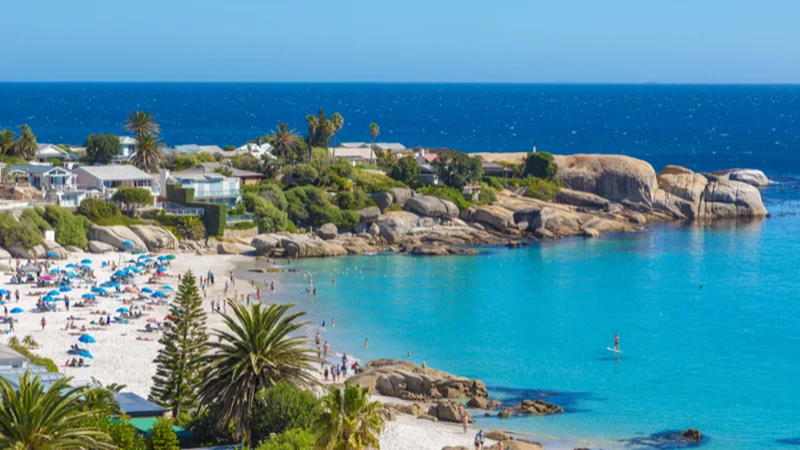 coastal scenery and mountains in cape town south africa