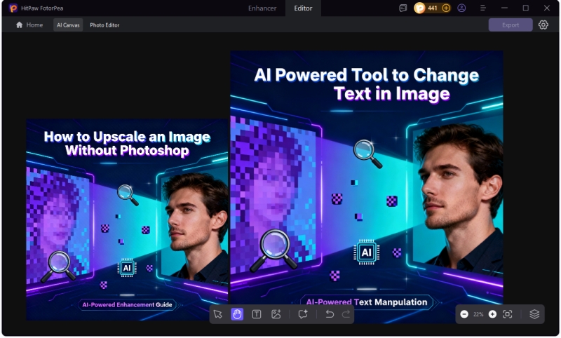 change text in image