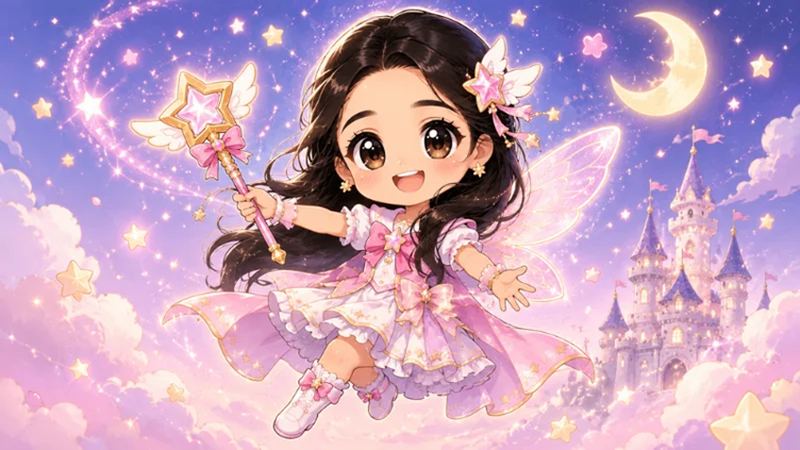magical girl chibi character