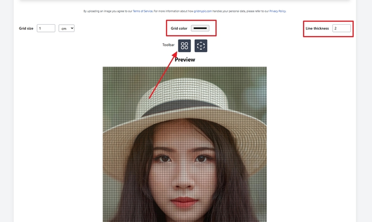 apply grid and settings