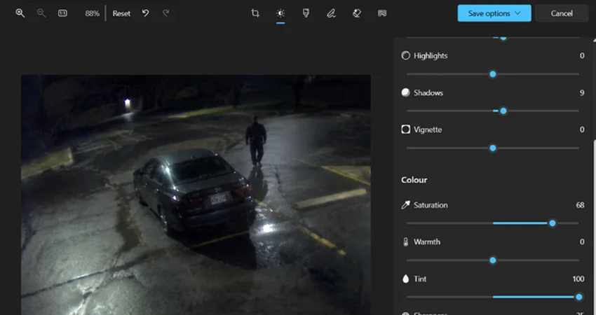 comparing edited and original evidence photos