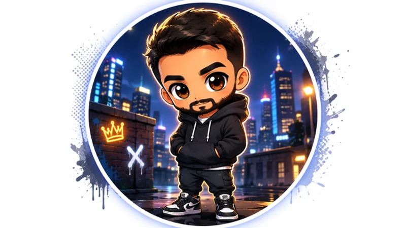 stylish male chibi cartoon avatar