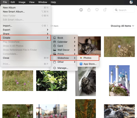 create slideshow on Mac