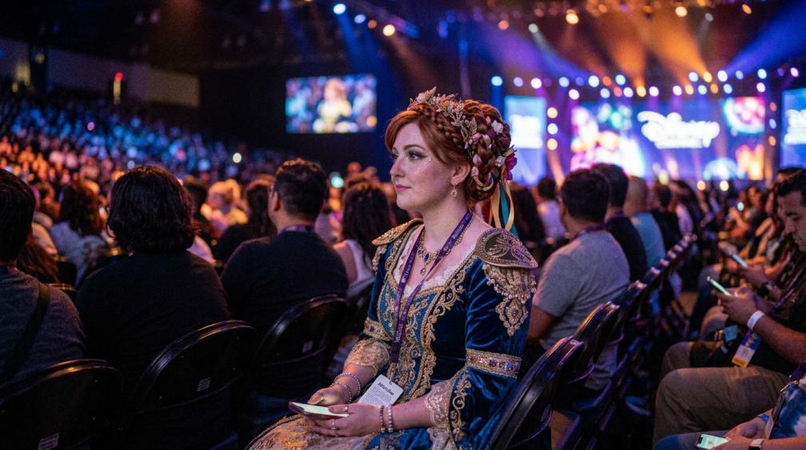 D23 cosplay photo with soft facial details