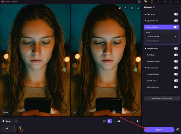 export download enhanced images