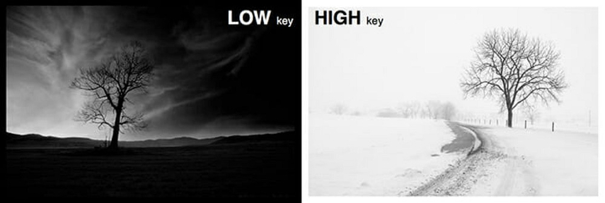 high key and low key comparison