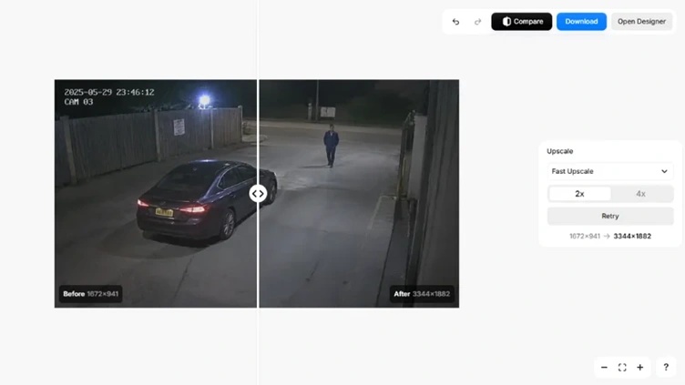 reviewing and downloading the improved screenshot