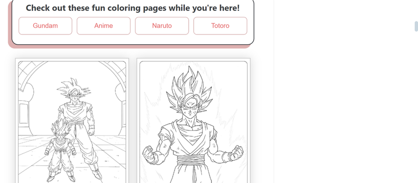 dragon ball z coloring pages goku