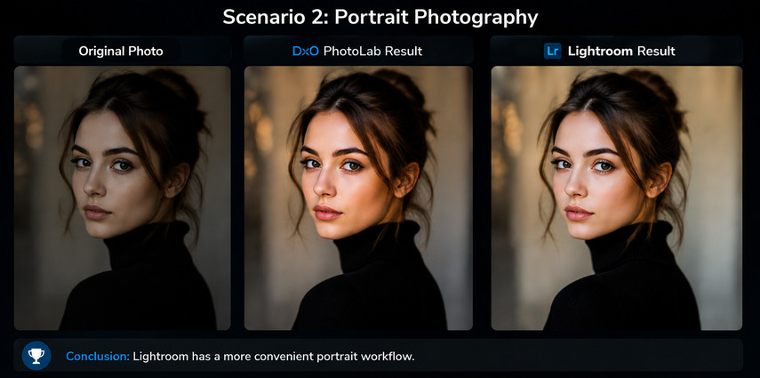 Portrait editing comparison