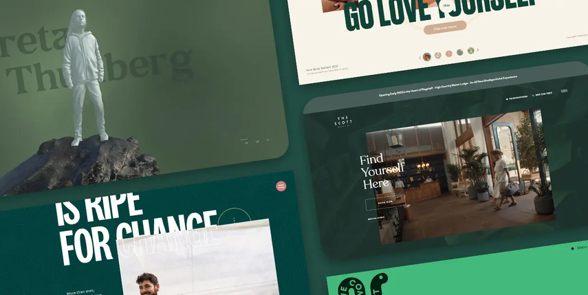 emerald green web design