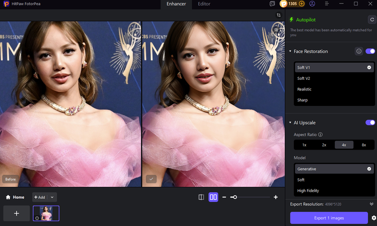 emmy red carpet photo enhance