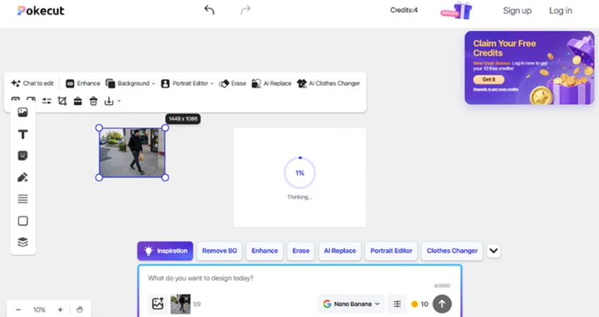 enhancing blurry evidence photo with pokecut