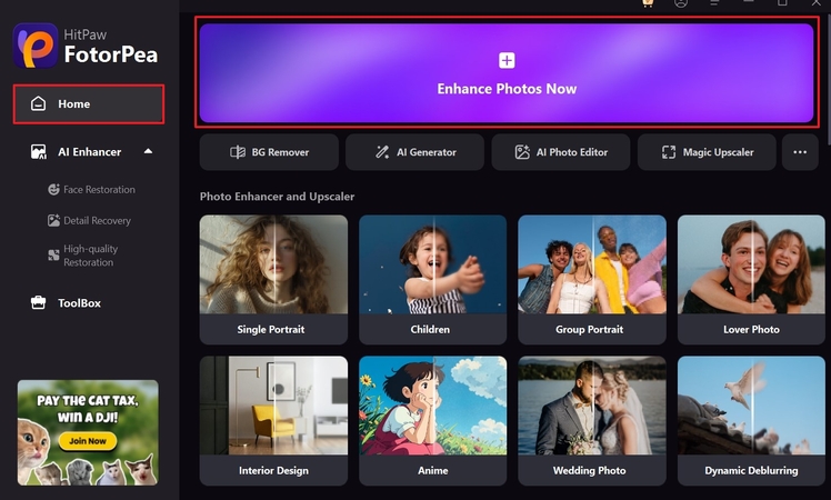 launch fotorpea and enhance whatsapp images