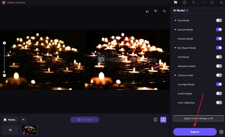 download and save candlelight photography