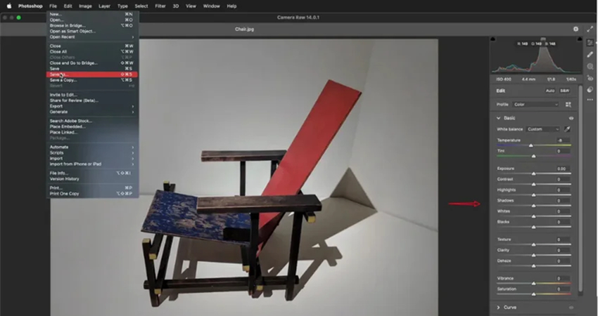 reviewing and exporting edited evidence photo