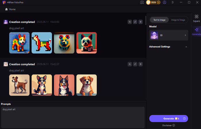 export the selected pixel art dogs photos