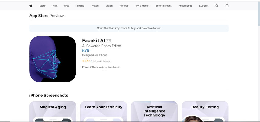 rilevatore di forma del viso con FaceKit AI