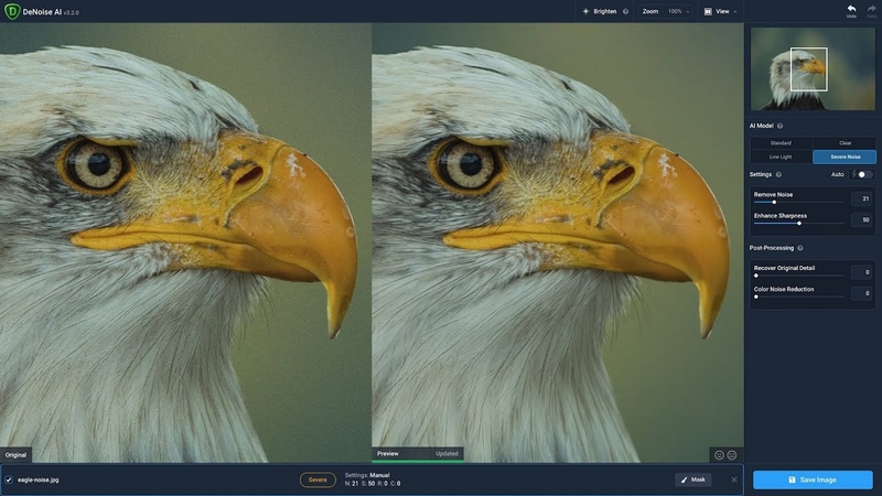 improve image quality using topaz denoise ai