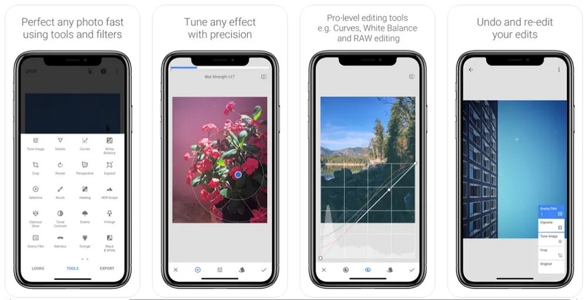 snapseed enhance mobile portrait clarity