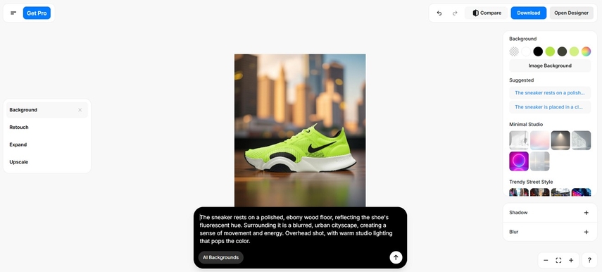pixelcut online product photo generator