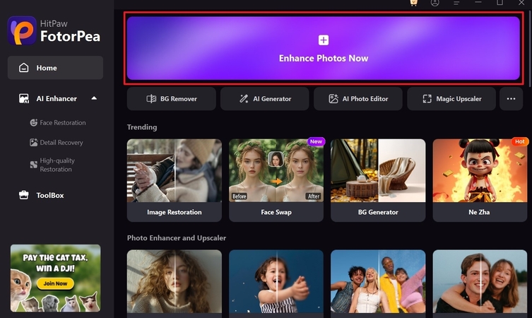 access enhance photos now fotorpea button