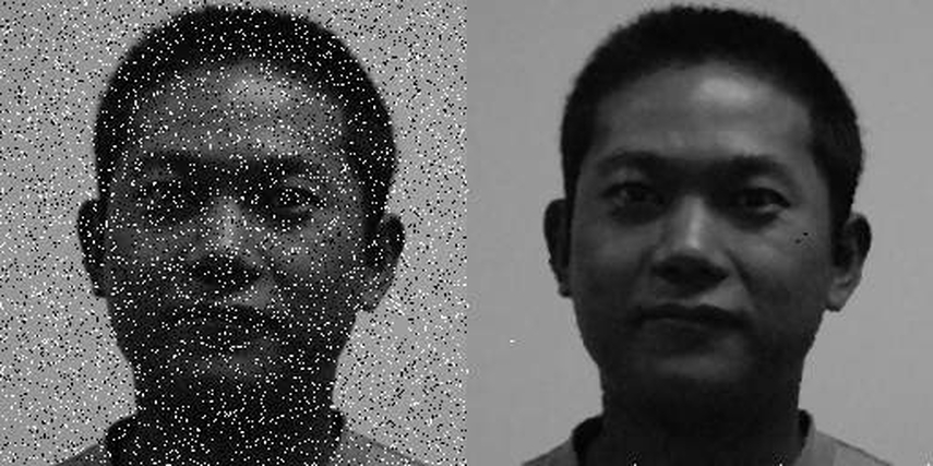 median filter handles moderate gaussian noise