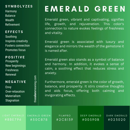 verde e esmeralda