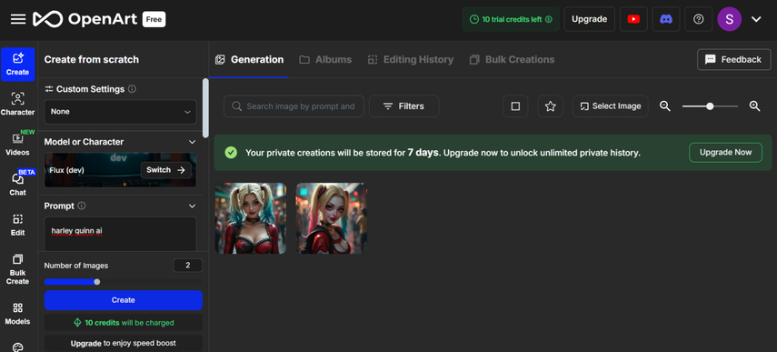 harley quinn ai art generator dalle 3