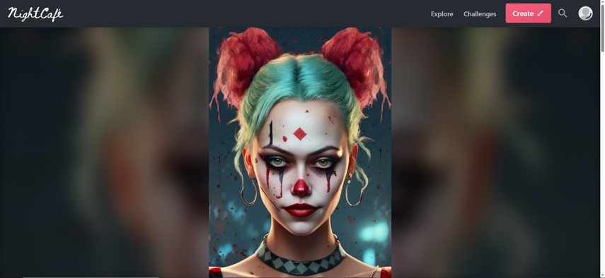 harley quinn ai art generator nightcafe studio