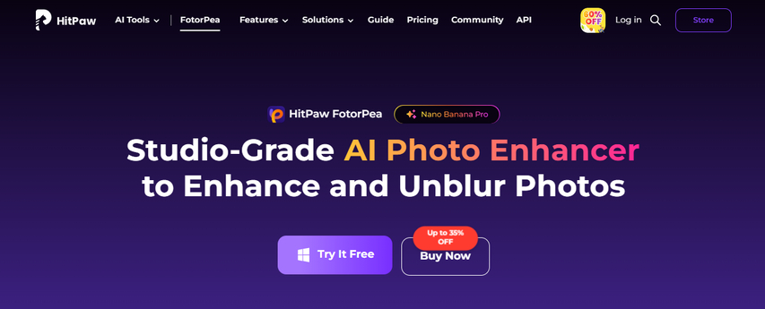 hitpaw fotorpea interface