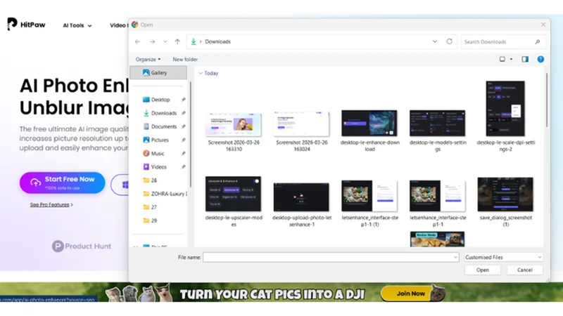 upload images online ai image enhancer