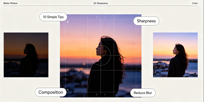 Photographer using simple composition and lighting techniques