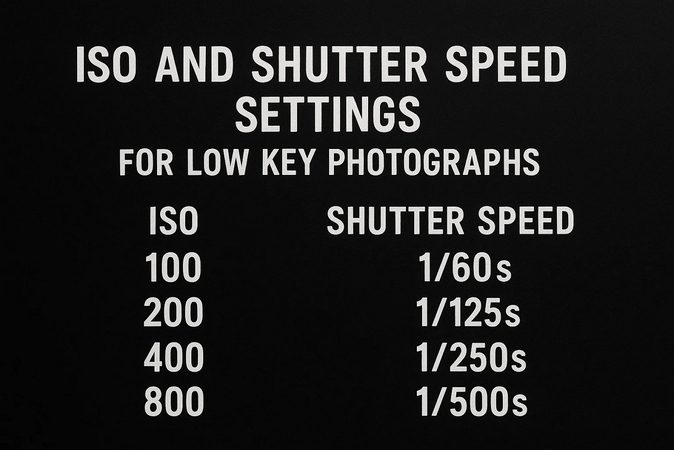 required iso and shutter speed settings