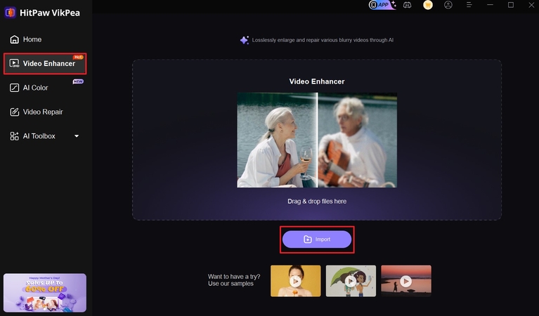 access vikpea video enhancer import tiktok