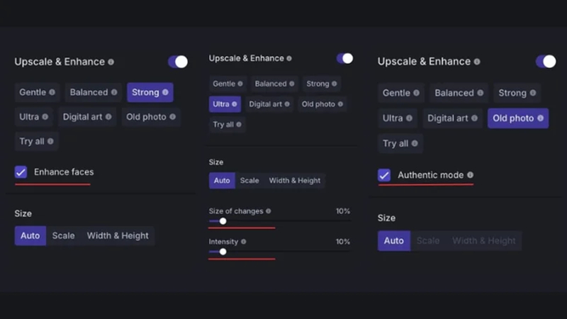 image enhancement settings online