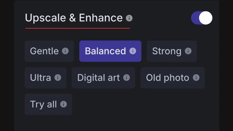online image upscaler enhancement mode