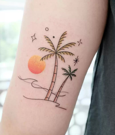 little palm tree tattoo