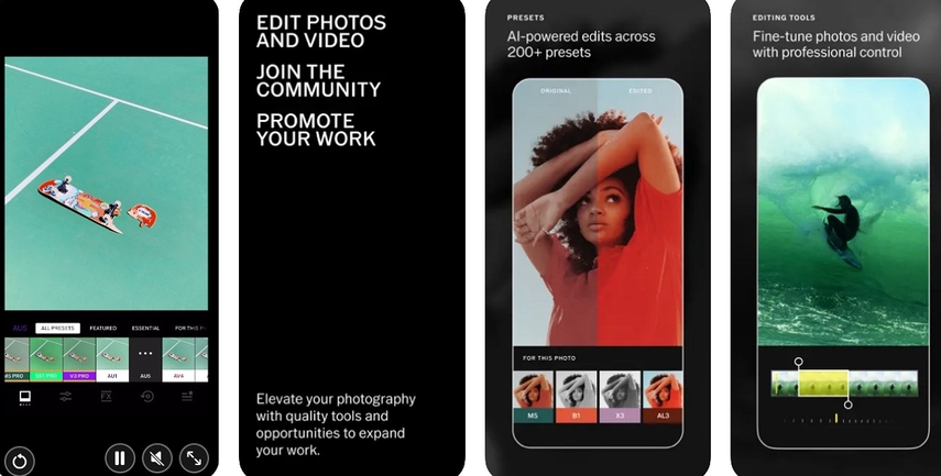 vsco dark photo enhancer application