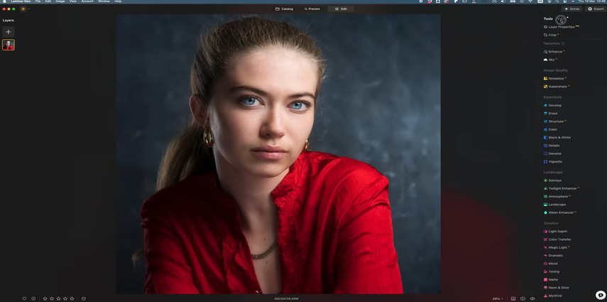 Luminar Neo AI photo editor