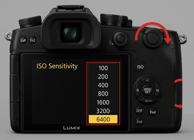 pick iso rate for reduce noise