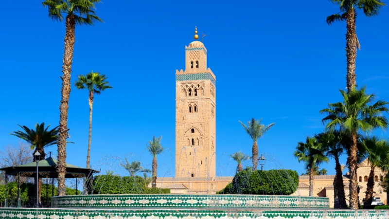 marrakech morocco during warm march day