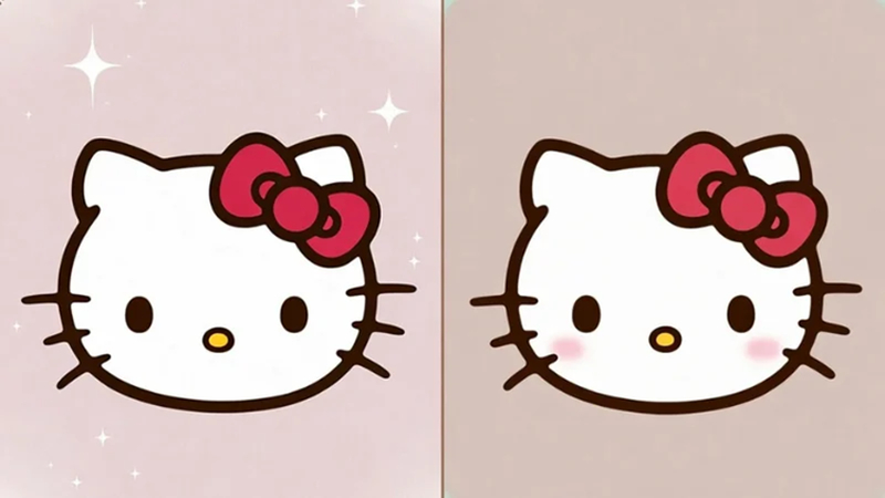 minimalist hello kitty pfp with clean design