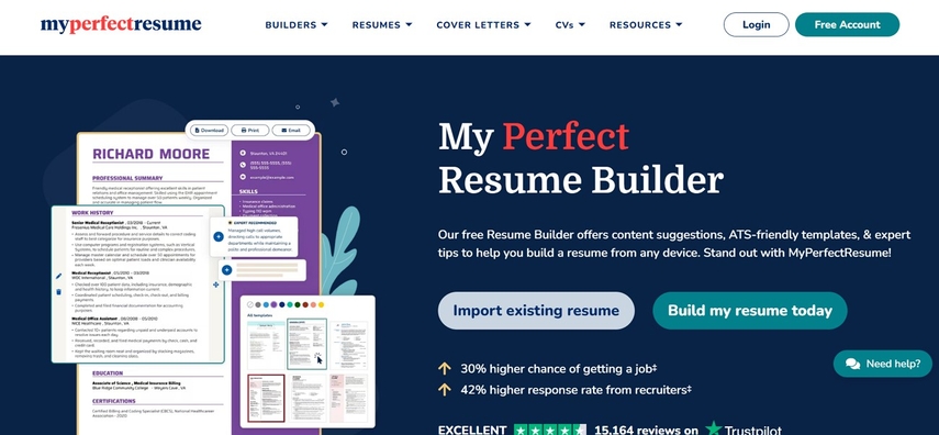 cv ai maker myperfectresume