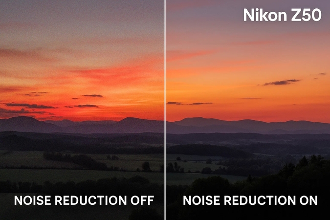 noise reduction techniques nikonz50 images