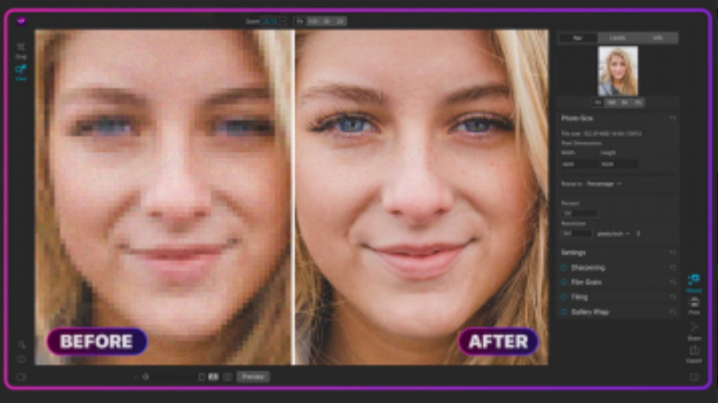 on1 resize ai photo enhancement tool