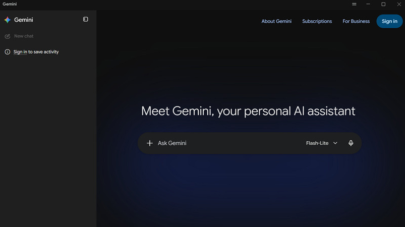 Alt + Space로 Gemini Windows 열기
