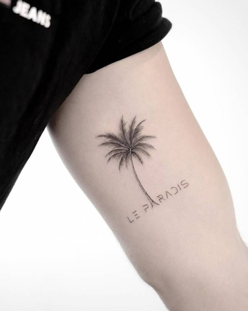 palm tree tattoo small