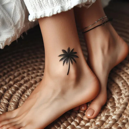 palm tree tattoo