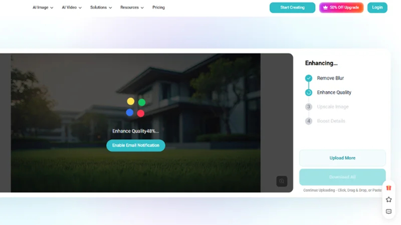 photogrid automatically processing a property photo with ai