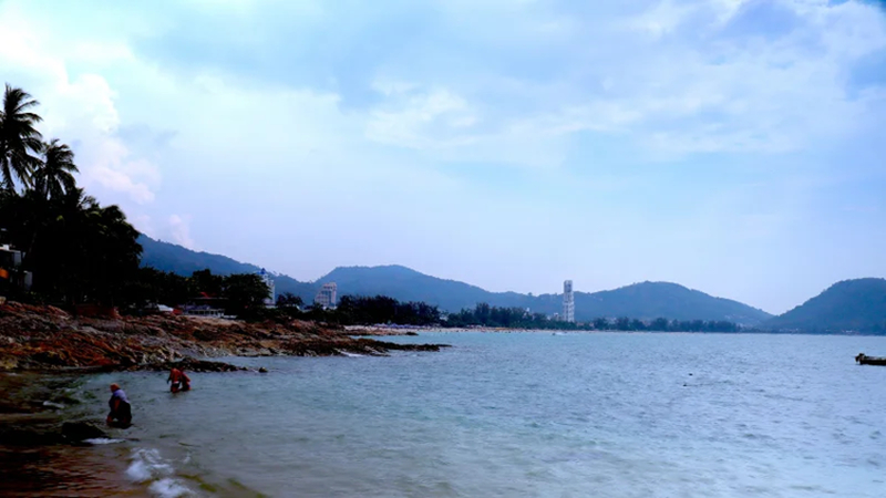 beach view in phuket thailand in march